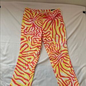 Gianni Versace bold print cotton spandex pants vintage 90s Italian sz 42 us 4/6